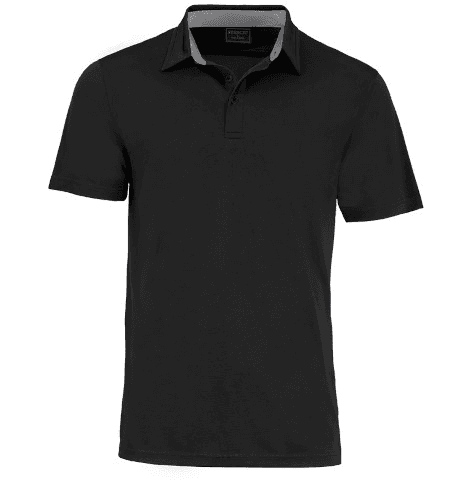 Kahve Mens Polo in Black/Platinum