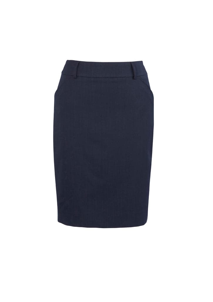Ladies Cool Stretch Multi-Pleat Skirt in Navy