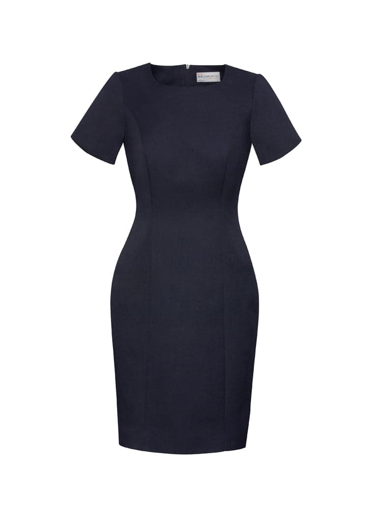 Ladies Cool Stretch Short Sleeve Dress in Navy
