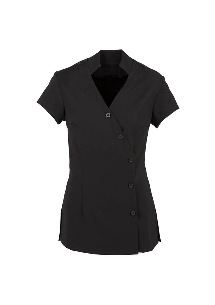 Zen Ladies Crossover Tunic in Black