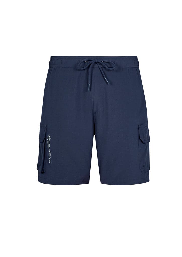 Mens Streetworx Stretch Work Board Short in Navy