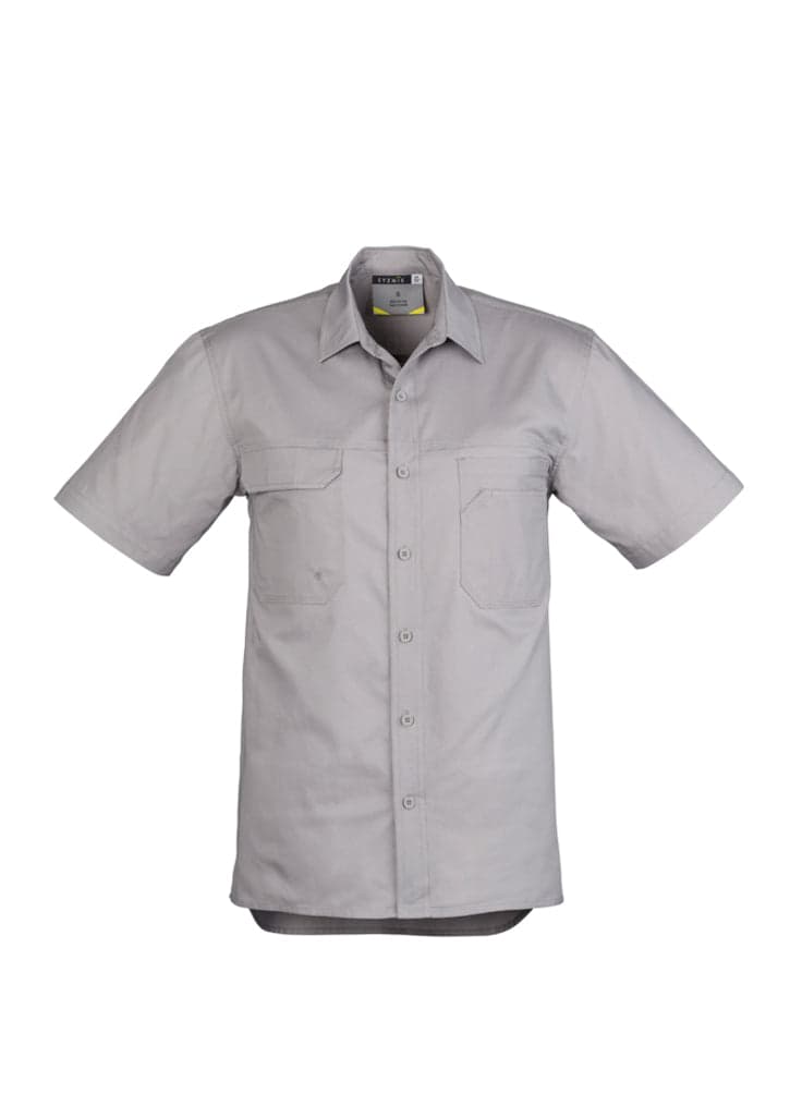 Mens Light Weight Tradie S/S Shirt in Grey