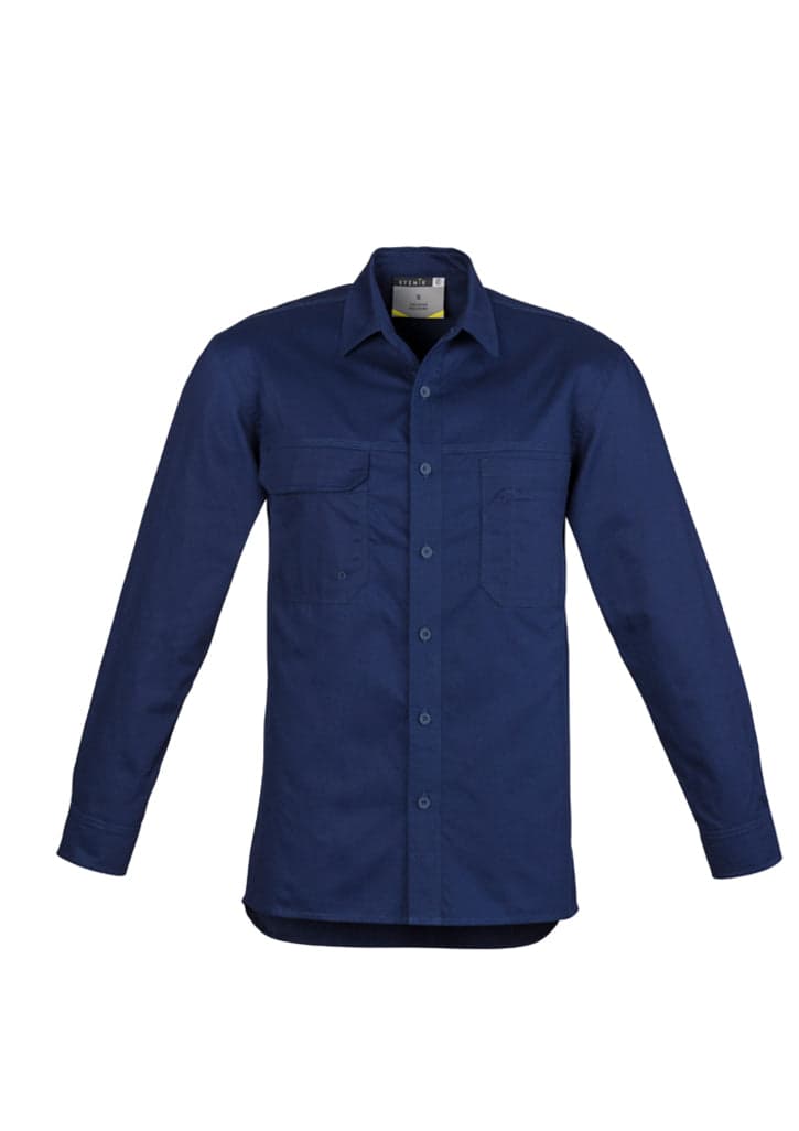 Mens Lightweight Tradie L/S Shirt in Blue