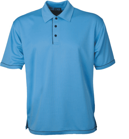 Cool Dry Mens Polo in Bimini Blue/Navy