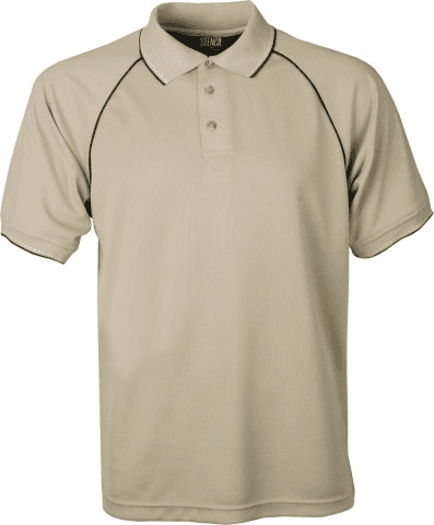 Original Cool Dry Polo S/S in Beige/Navy/White