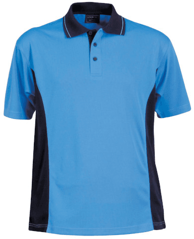 Active Mens Polo in Bimini Blue/Navy