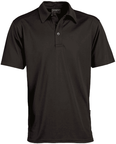 Glacier Mens Polo in Black