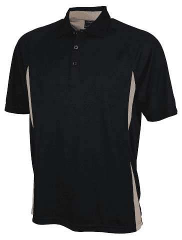 Arctic Mens Polo in Black/Sandstone