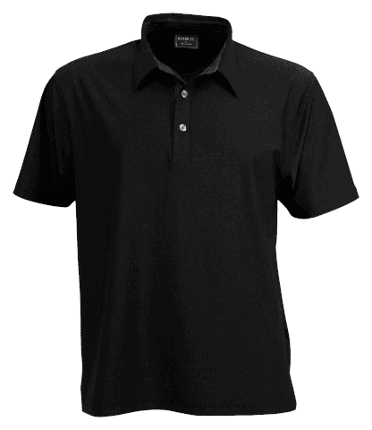 Argent Mens Polo in Black