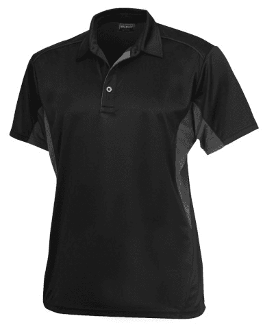 Freshen Mens Polo in Black/Charcoal