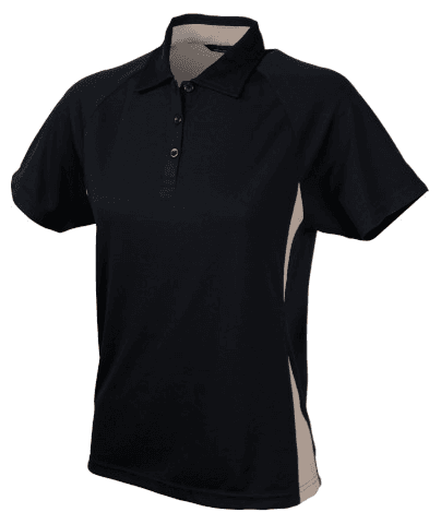 Arctic Ladies Polo in Black/Sandstone