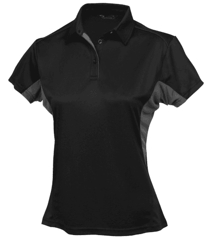 Freshen Ladies Polo in Black/Charcoal