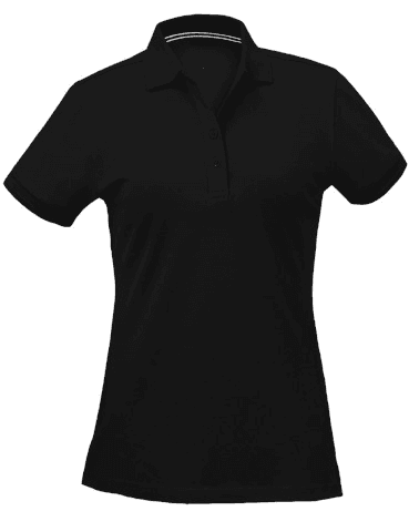 Oceanic Ladies Polo in Black