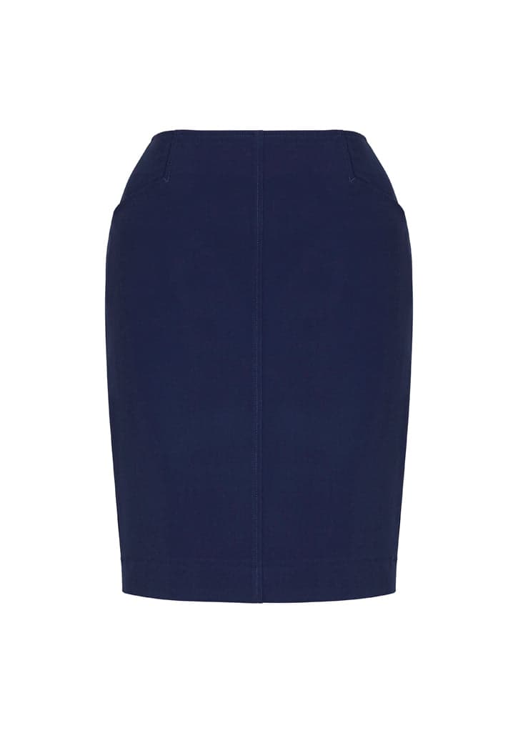 Ladies Siena Bandless Pencil Skirt in Navy
