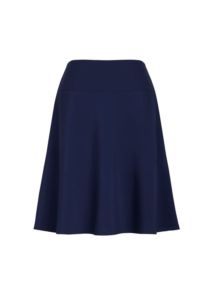 Ladies Siena Bandless Flared Skirt in Navy