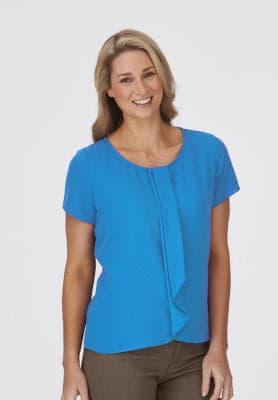 Ladies Cascade Top in Aqua