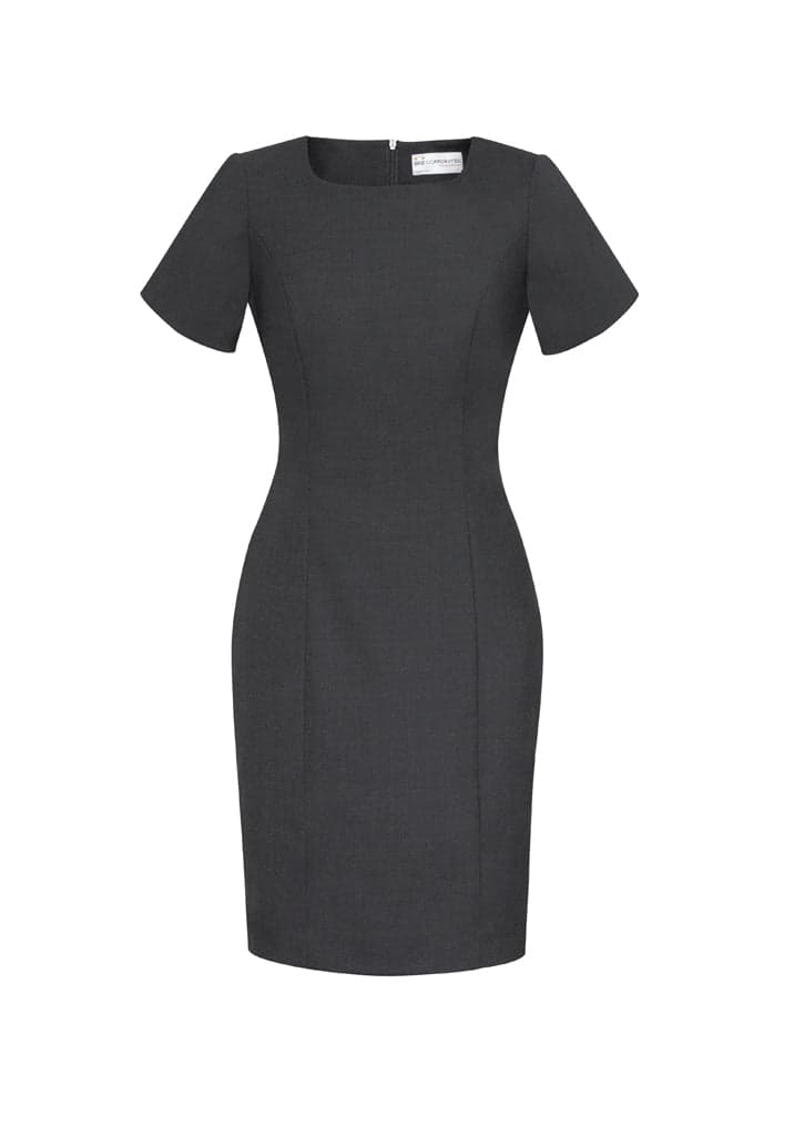 Ladies Short Sleeve Dress in Charcoal