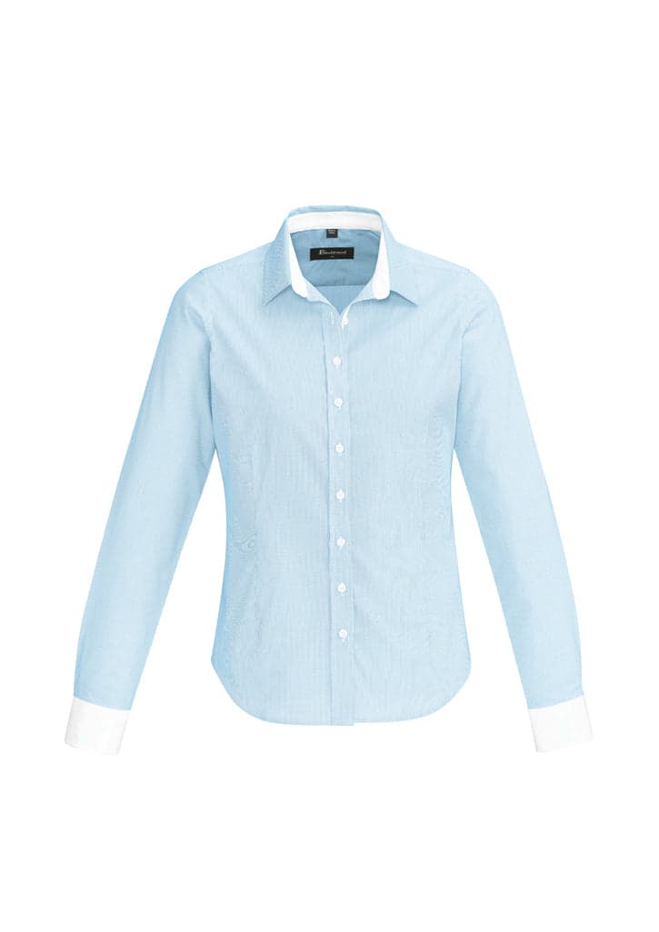 Ladies Fifth Avenue Long Sleeve Shirt in Blue