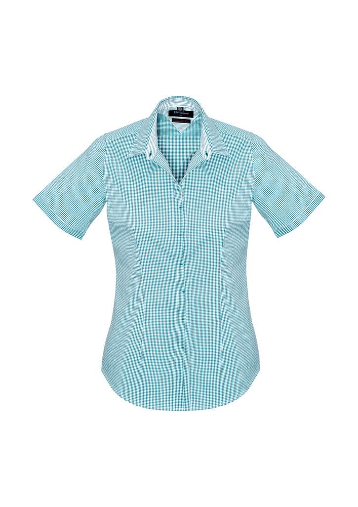 Ladies Newport Short Sleeve Shirt in Green