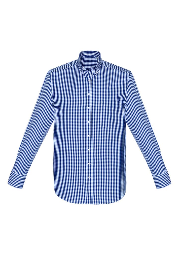 Mens Springfield Long Sleeve Shirt in Navy