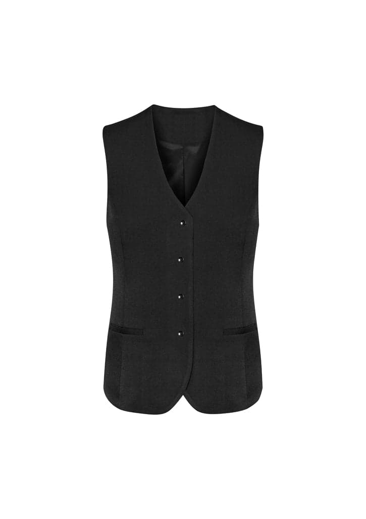 Ladies Wool Longline Vest in Black