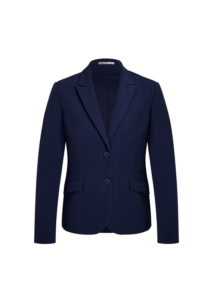 Ladies Siena Two Button Mid Length Jacket in Navy