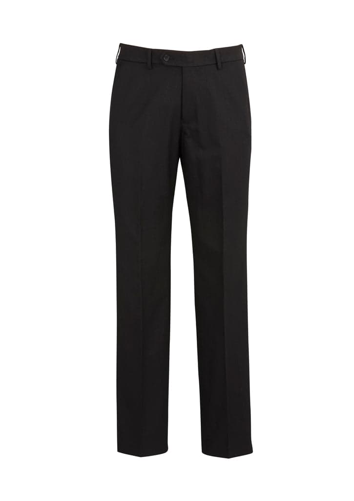 Mens Cool Stretch Flat Front Pant Stout in Black