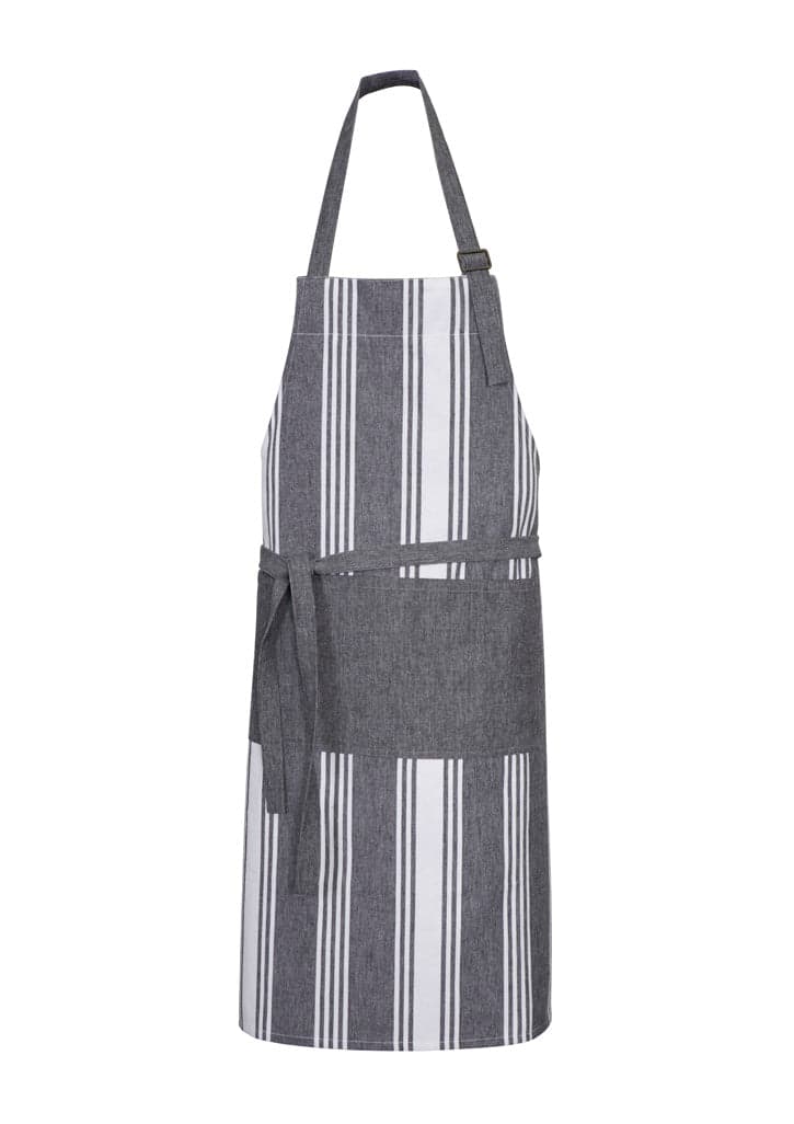 Unisex Salt Bib Apron in Charcoal/White