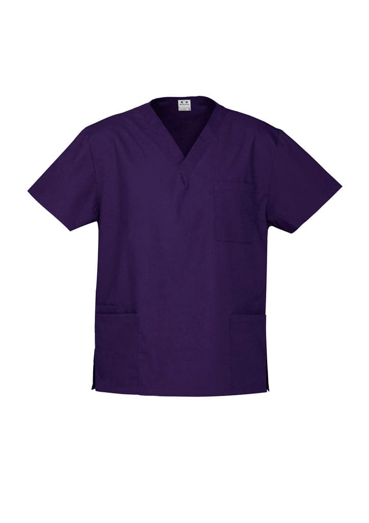 Classic Unisex Scrubs Top in Purple