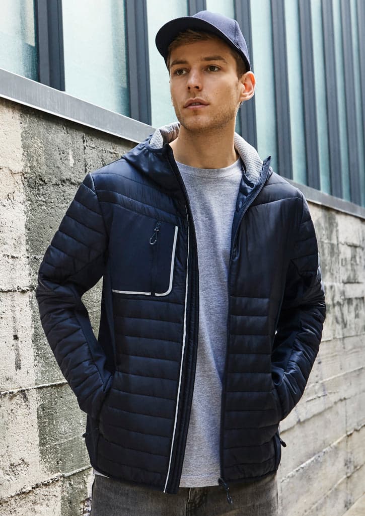 Patrol Unisex Jacket in Navy/Silver
