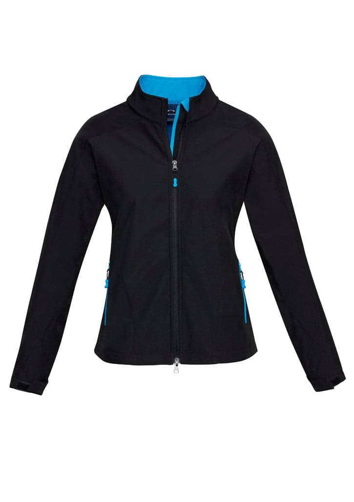 Geneva Ladies Jacket in Black/Cyan