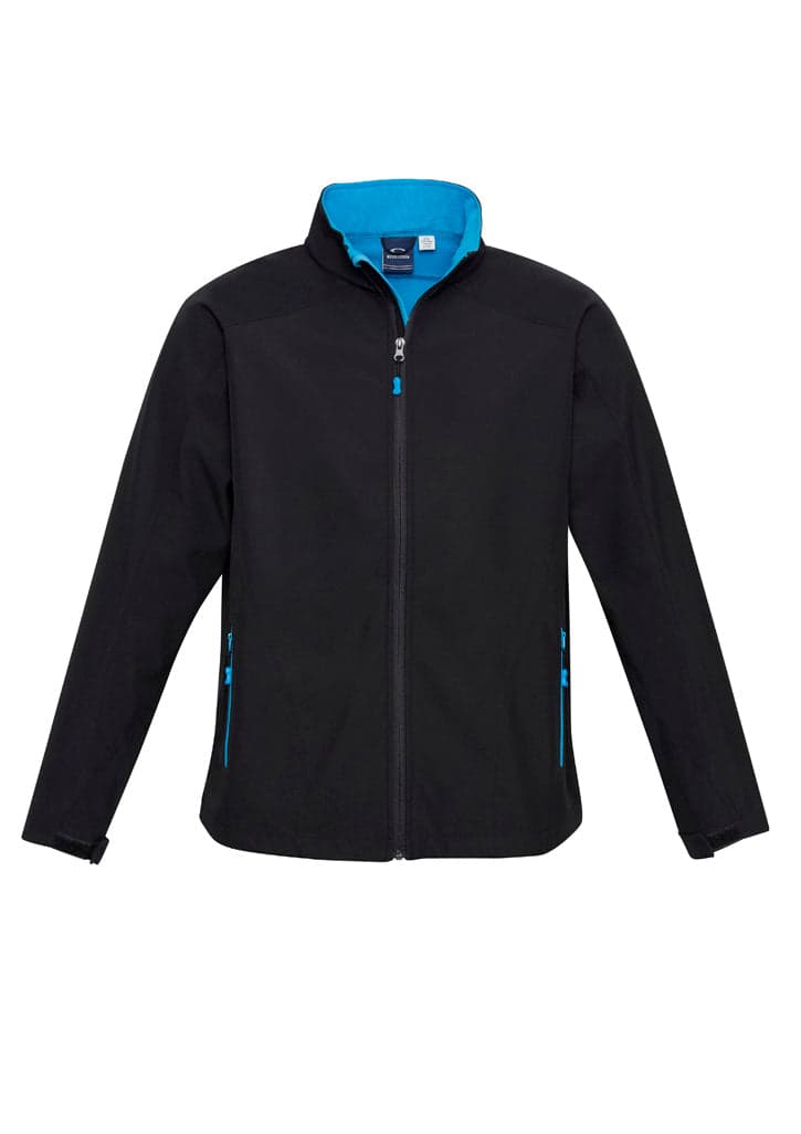 Geneva Mens Jacket in Black/Cyan
