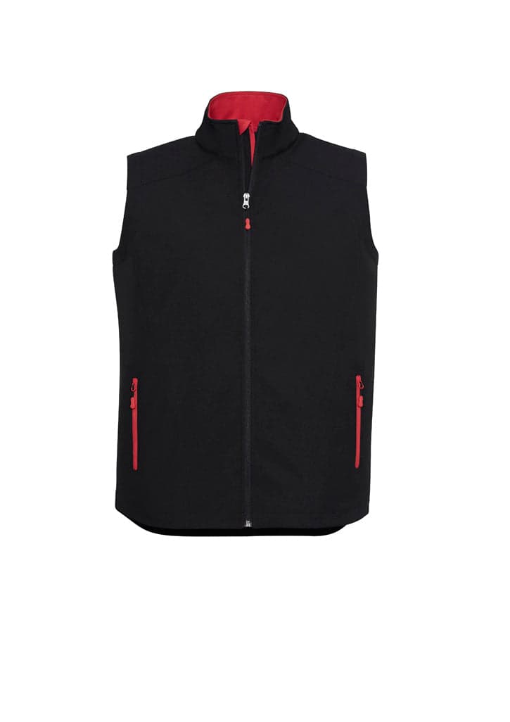 Geneva Mens Vest in Black/Red