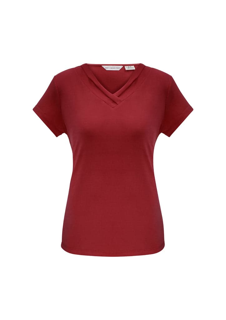 Lana Short Sleeve Top in Cherry
