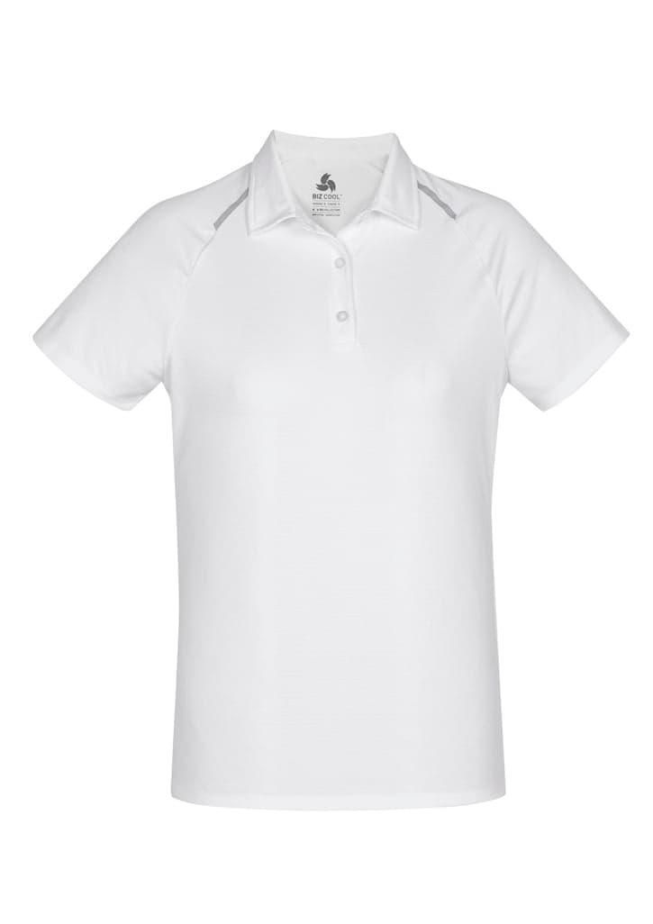 Academy Ladies Polo in White/Silver