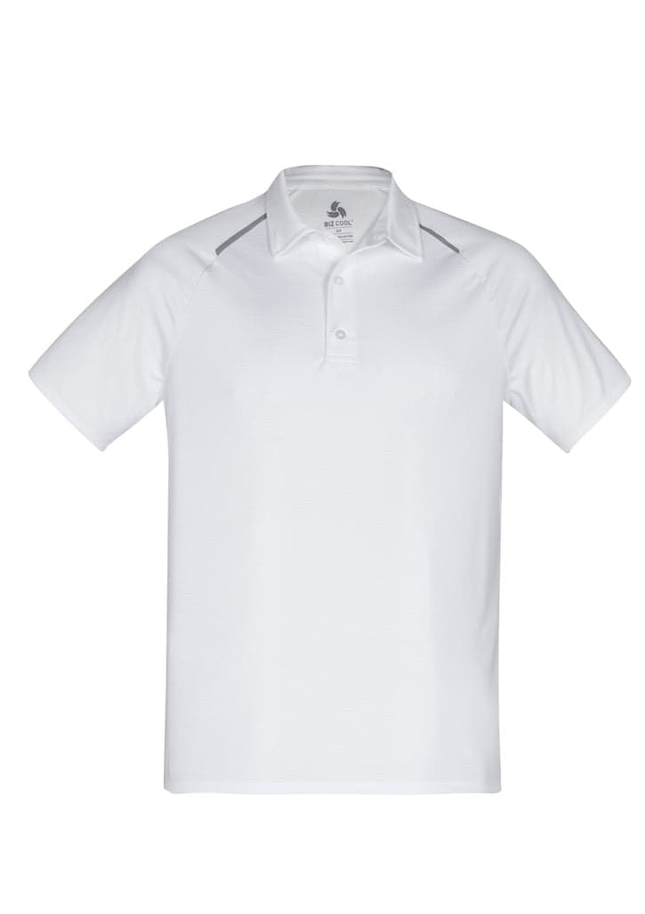 Academy Mens Polo in White/Silver