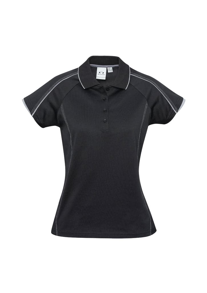 Blade Ladies Polo in Black/Silver Grey