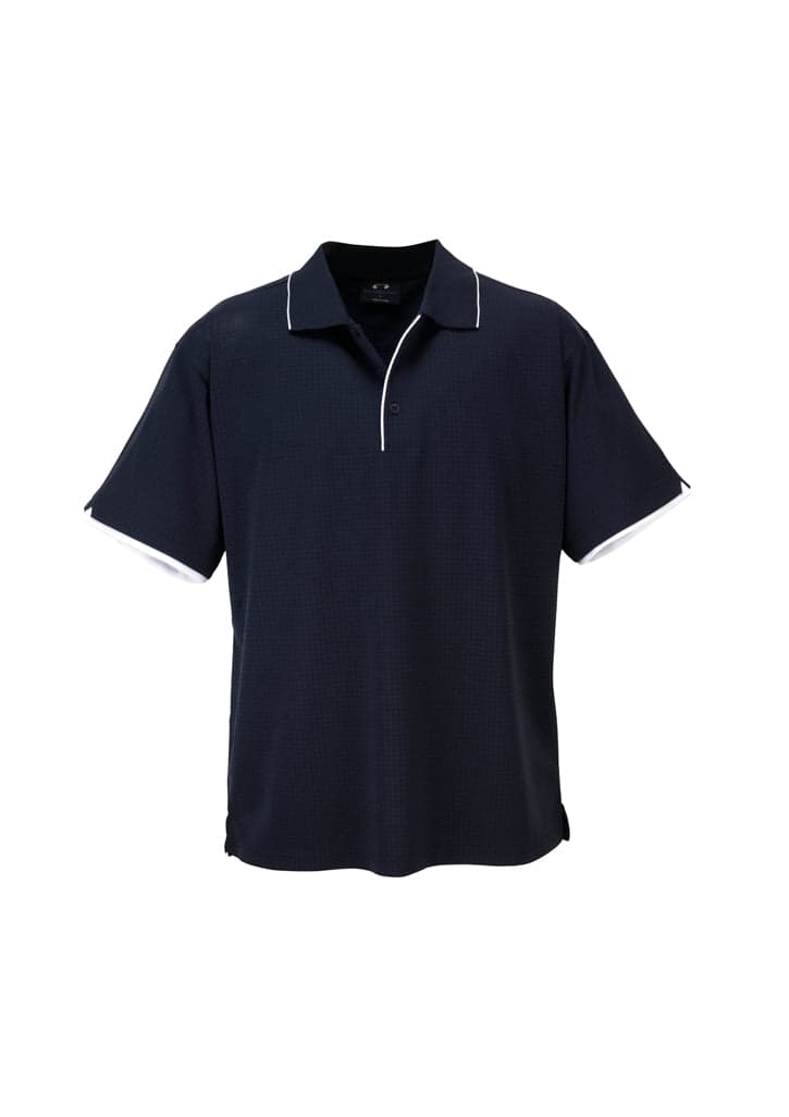 Elite Mens Polo in Navy/White