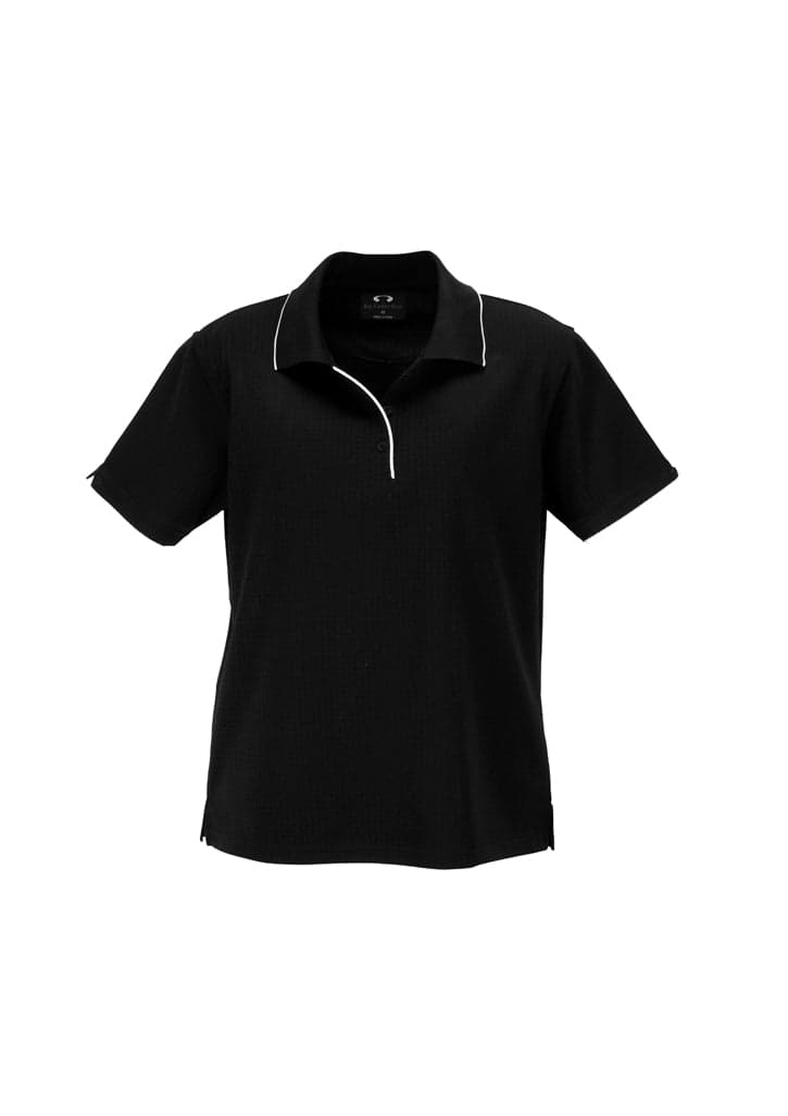 Elite Ladies Polo in Black/White