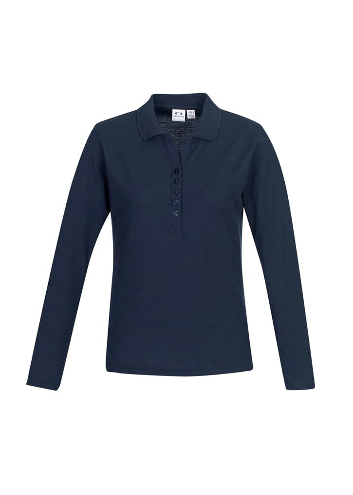 Crew L/S Ladies Polo in Navy