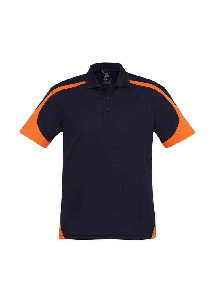 Talon Mens Polo in Navy/Orange
