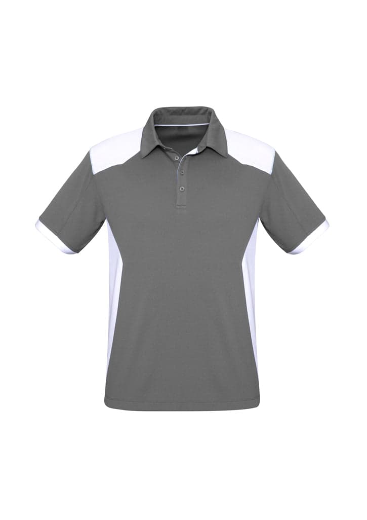 Rival Mens Polo in Silver/White