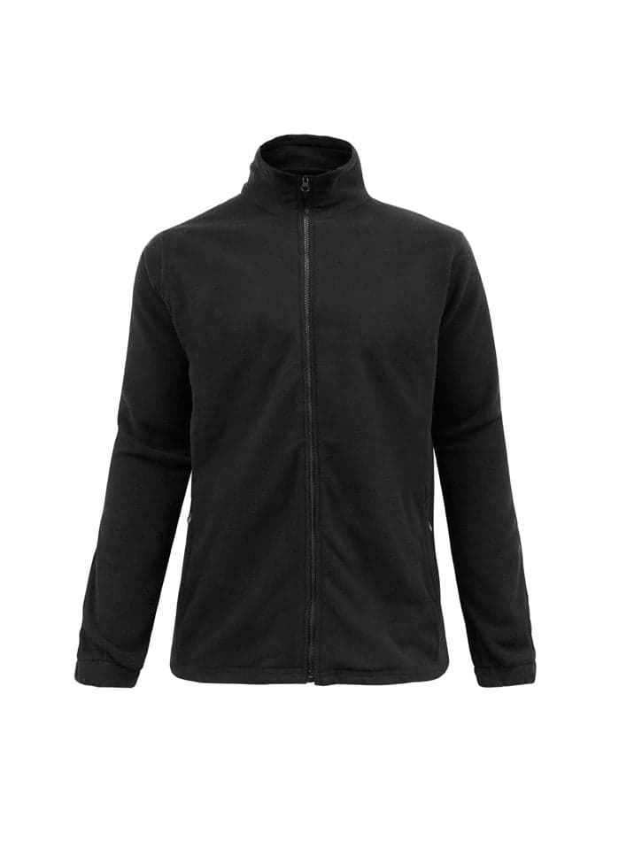 Ladies Plain Micro Fleece Jacket in Black