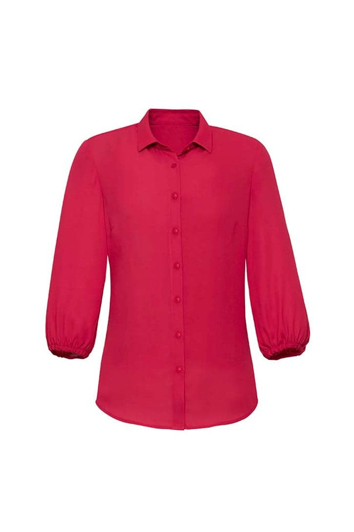 Ladies Lucy 3/4 Sleeve Blouse in Red