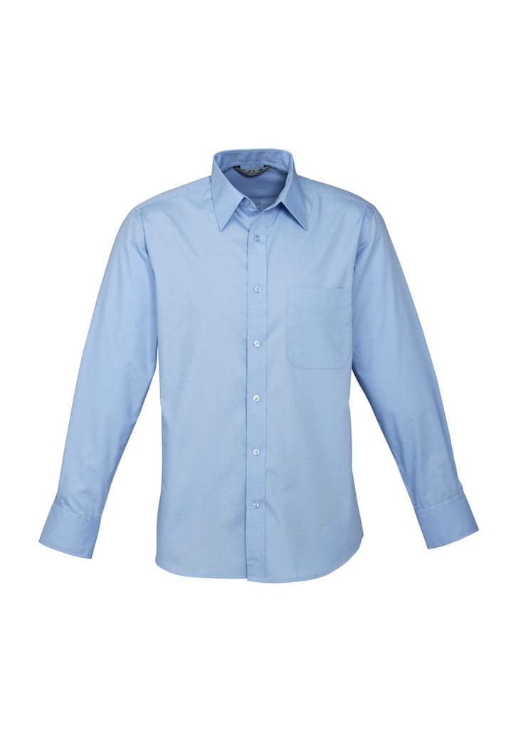 Mens Base Long Sleeve Shirt in Light Blue