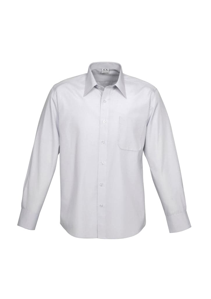 Mens Ambassador Long Sleeve Shirt in Silver Grey