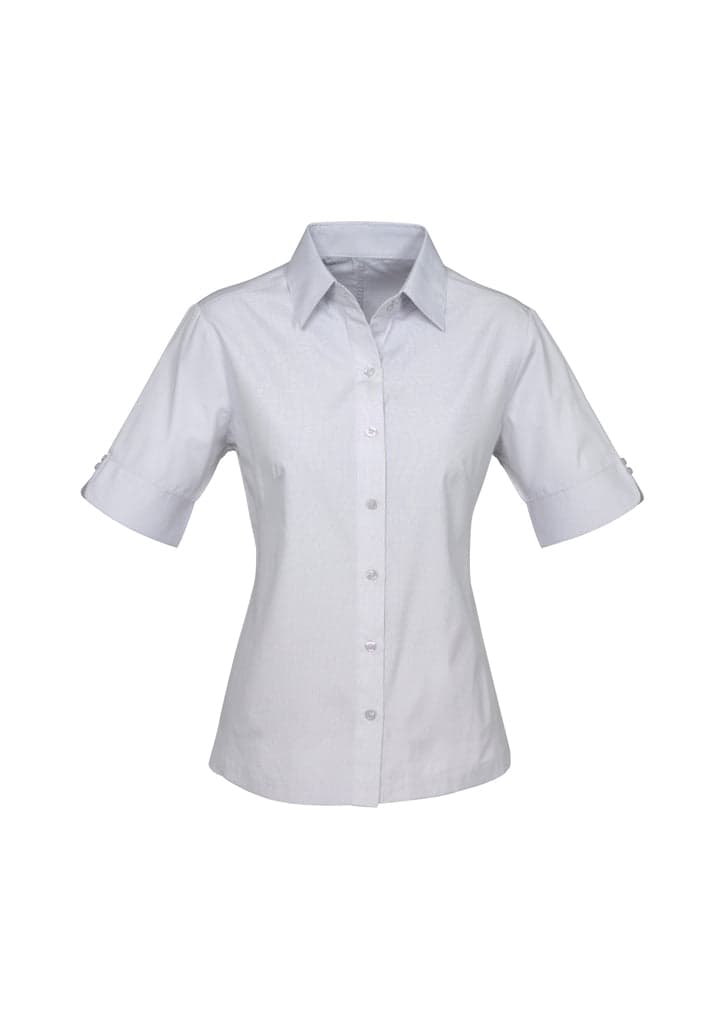 Ladies Ambassador Short Sleeve Shirt in Silver Grey