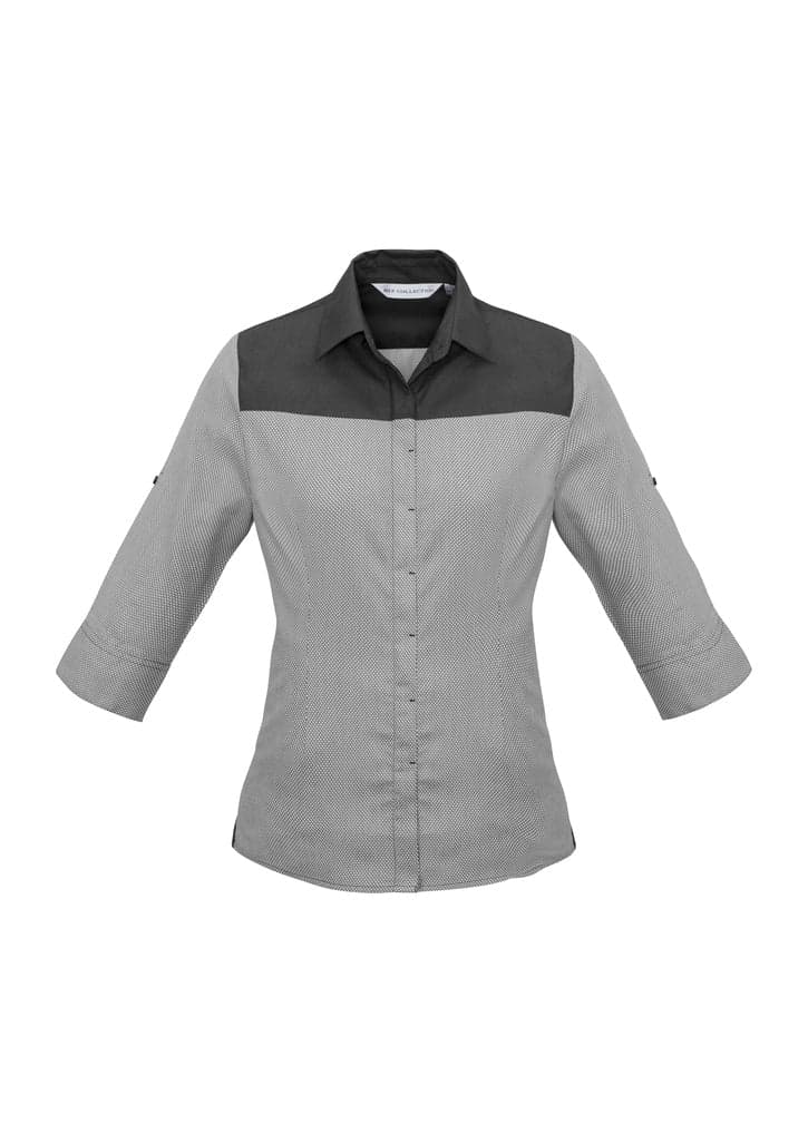 Ladies Havana 3/4 Sleeve Shirt in Slate