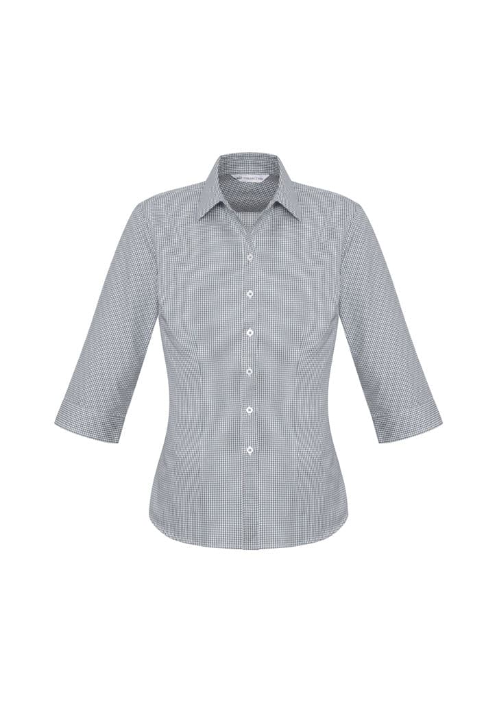 Ladies Ellison 3/4 Sleeve Shirt in Silver