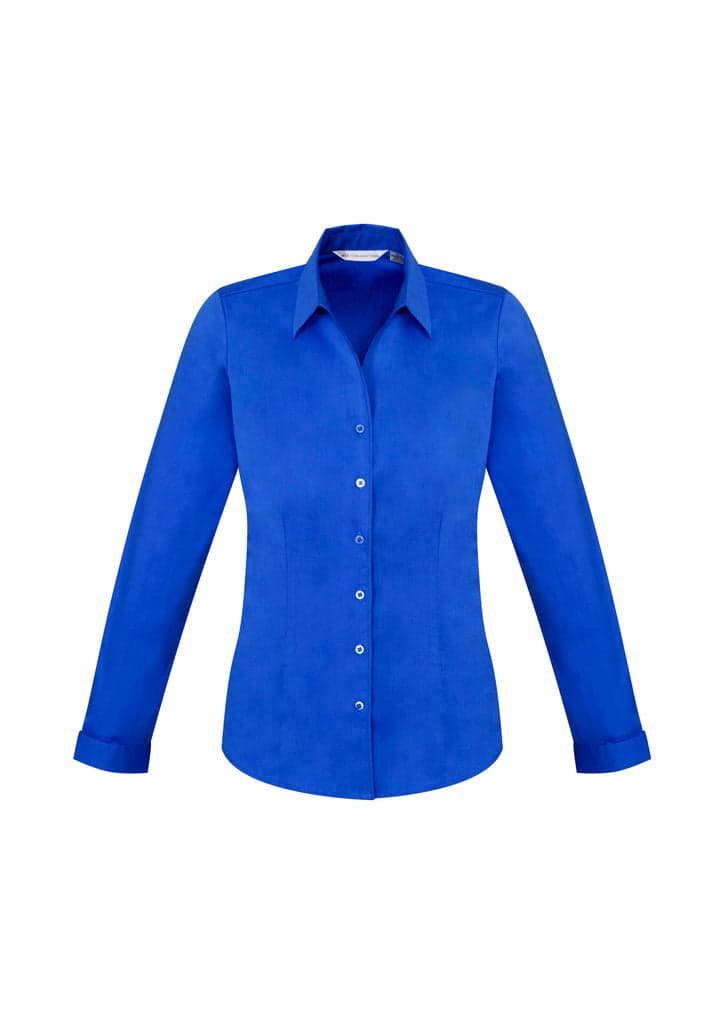 Ladies Monaco Long Sleeve Shirt in Electric Blue